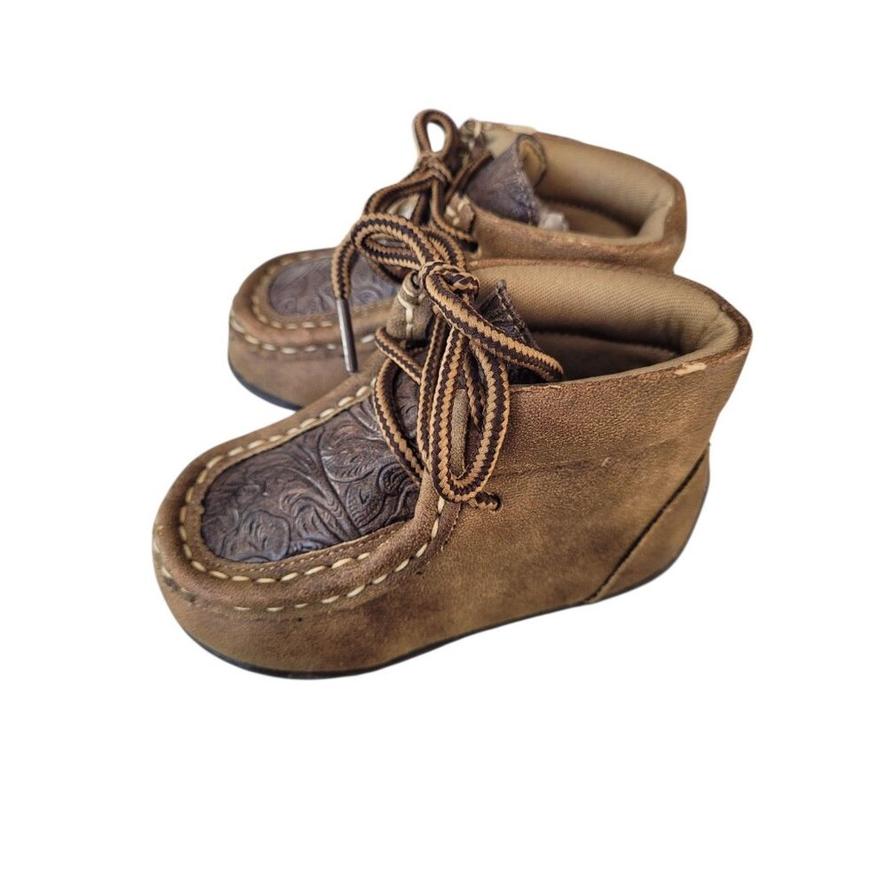 DBL Barrel Toddlers Boy's Shoes Size 4 Soft Chukka Embossed Inlay - Picture 5 of 15
